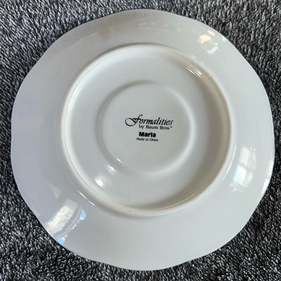 CERAMIC SAUCER MARIA PATTERN FORMALITIES BY BAUM BROS - Picture 6 of 9